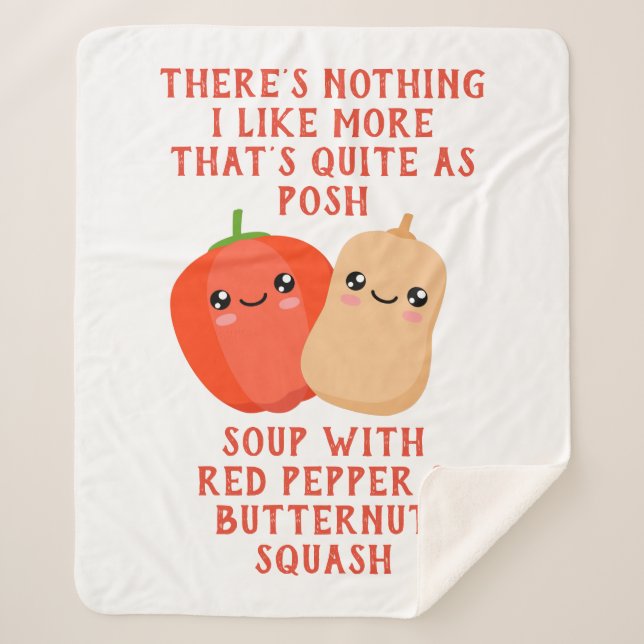 Manta Sherpa sopa de pimienta roja y calabaza de marihuana (Anverso)