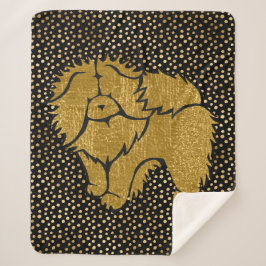 Manta Sherpa SORPRENDENTEMENTE THANG Chow faux metálico sherpa