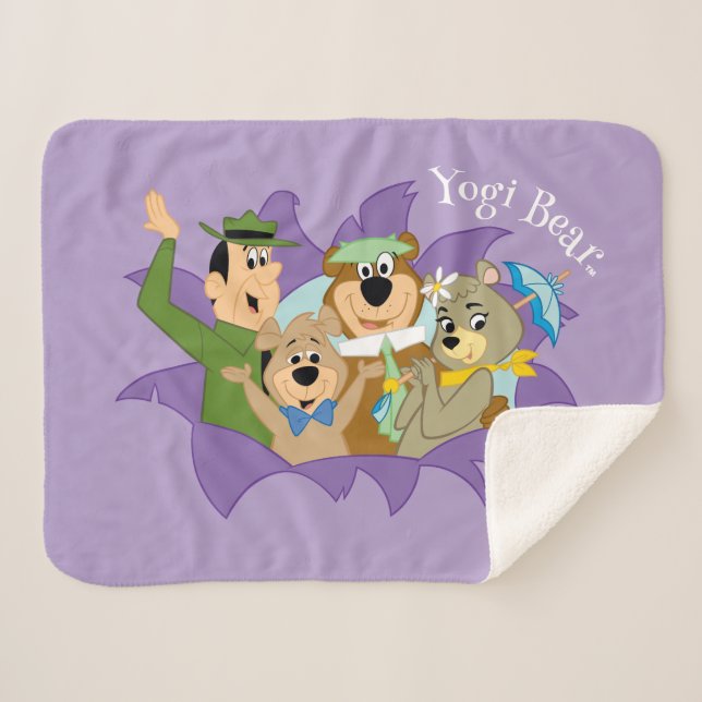 Manta Sherpa Sorpresa del oso y los amigos de Yogi (Anverso (horizontal))
