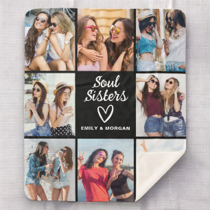 Manta Sherpa Soul Sisters Script Gift For Friends Collage de fo