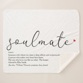 Manta Sherpa Soulmate Script Love Heart Definition