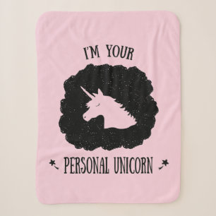 Manta Sherpa Soy su unicornio personal