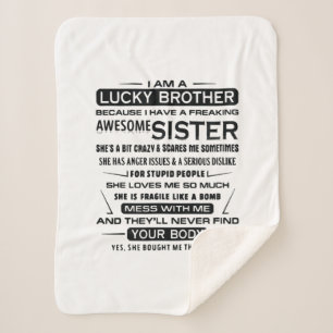 Manta Sherpa Soy Un Hermano Afortunado Regalos Para Hermano