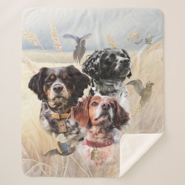 Manta Sherpa Spaniel Bretón (Anverso)