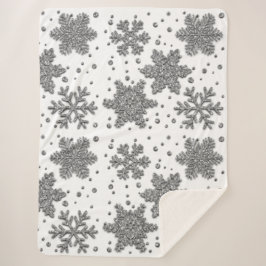 Manta Sherpa Sparkke latus snowflakes
