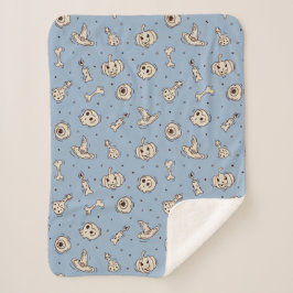 Manta Sherpa Spelts & Skeletons Halloween Sherpa Blanket