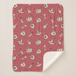 Manta Sherpa Spelts & Skeletons Halloween Sherpa Blanket