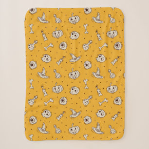 Manta Sherpa Spelts & Skeletons Halloween Sherpa Blanket