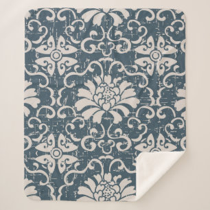 Manta Sherpa Spira botánico de fondo antiguo sin fisuras