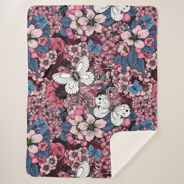 Manta Sherpa Spring garden (Anverso)