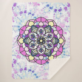 Manta Sherpa Spring Mandala Sherpa Blanket