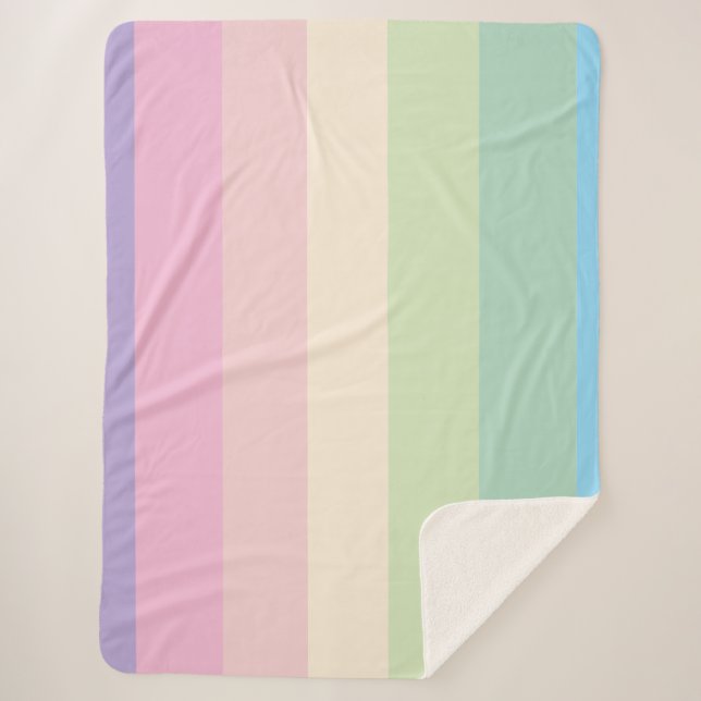 Manta Sherpa Spring pastel color scheme  (Anverso)