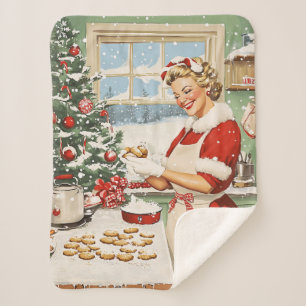 Manta Sherpa Sra. Claus Holiday Baking Delight