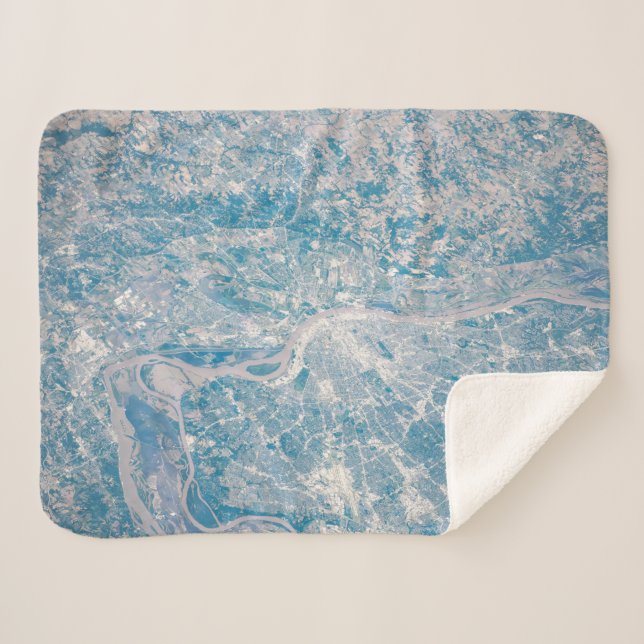 Manta Sherpa St. Louis, Missouri A Lo Largo Del Río Misisipi. (Anverso (horizontal))