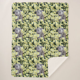 Manta Sherpa Staffordshire Bull Terrier Y Yellow Daisisises,