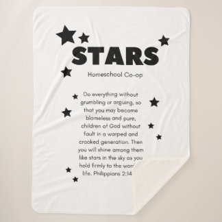 Manta Sherpa STARS Throw Blanket