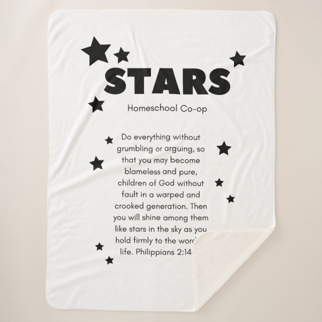 Manta Sherpa STARS Throw Blanket (Anverso)