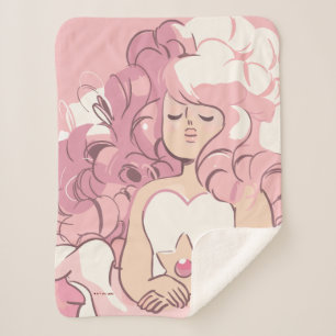 Manta Sherpa Steven Universe Rosa de Ilustracion de cuarzo