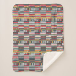Manta Sherpa  striped geometric pattern