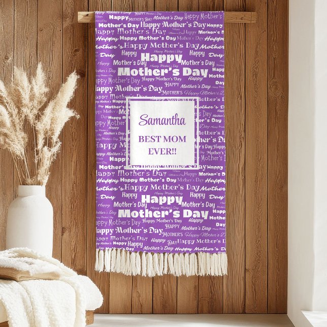 Manta Sherpa Stylish Purple Script Mother’s Day Gift Grandma (Stylish Purple Script Mother’s Day Gift Grandma Sherpa Blanket)