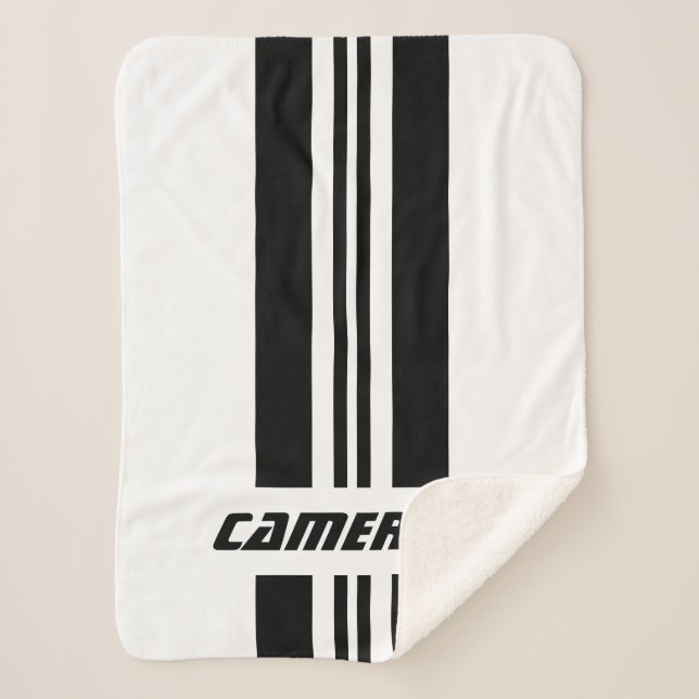 Manta Sherpa Su nombre Colores Personalizados completos Carrera (Anverso)