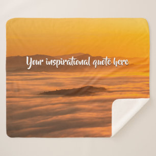 Manta Sherpa Su personalizado de texto amanecer por encima del 