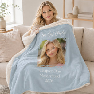 Manta Sherpa Su próximo capítulo Madre Mamá Foto Azul Polvorien