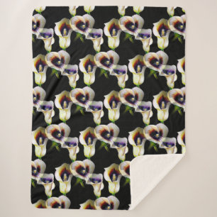 Manta Sherpa Sublime acuarela Arum Calla Lilies - un mestizo mi