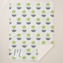 Manta Sherpa Suculento patrón de mamá de planta de Kalanchoe