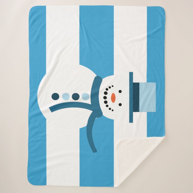 Manta Sherpa Sueño Con Un Hombre De Nieve Blanco (Anverso)