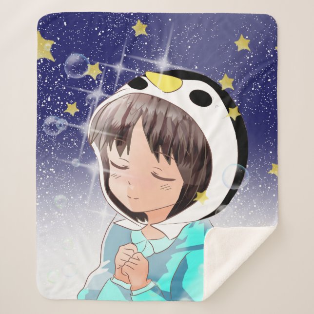 Manta Sherpa Sueños de Pingüino (Anverso)