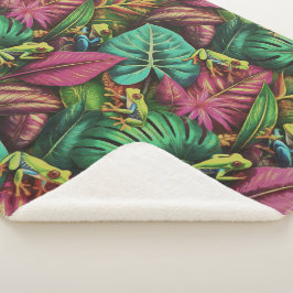 Manta Sherpa Sueños de rana arborícola patrón de superficie sin