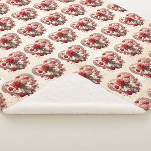 Manta Sherpa "Sueños de San Valentín Rosy"