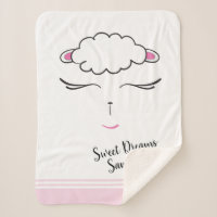 Sueños personalizados, dulces, corderos, rosados, 