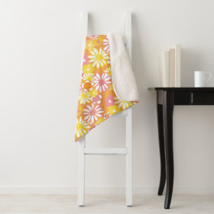 Manta Sherpa Summer Daisies Sherpa Blanket