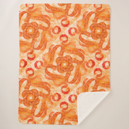 Manta Sherpa Sunburst Swirl Boho Sherpa Blanket