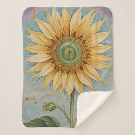 Manta Sherpa Sunflower Whimsy