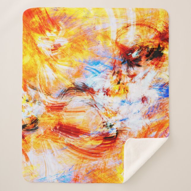 Manta Sherpa Sunlight. Abstract beautiful multicolor bright art (Anverso)