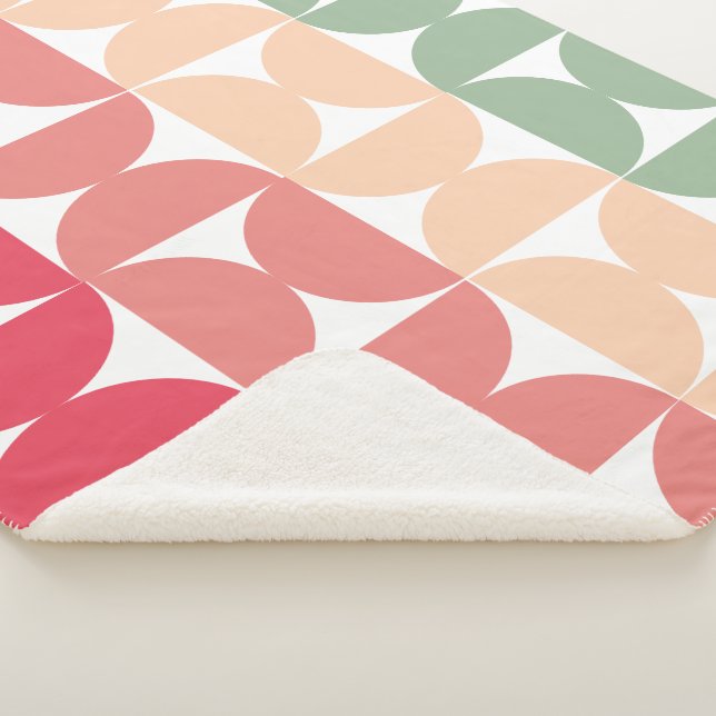 Manta Sherpa Sunset de verano moderno de mediados del siglo (3/4)