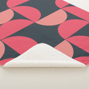 Manta Sherpa Sunset de verano moderno de mediados del siglo