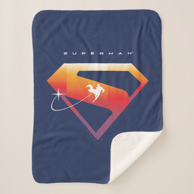 Manta Sherpa Sunset Soar Superman Shield (Anverso)