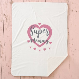 Manta Sherpa Super Mamá Regalo Personalizado Mejor Mamá Sherpa