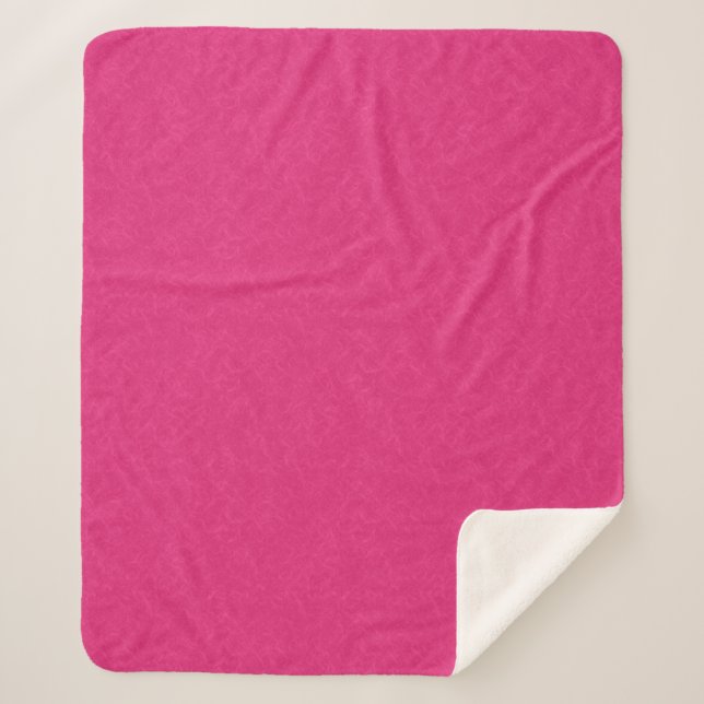 Manta Sherpa Superficie texturizada rosa con patrón sutil de re (Anverso)