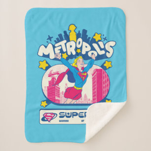 Manta Sherpa Supergirl Super Pop Mujer del Mañana