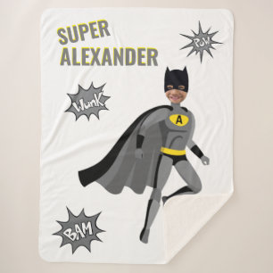 Manta Sherpa Superheroína asombroso niño único fabuloso cumplea
