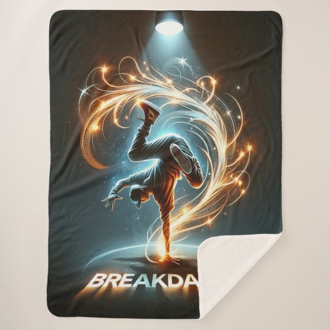 Manta Sherpa "Surco de foco" -・danza en el centro de atención (Anverso)