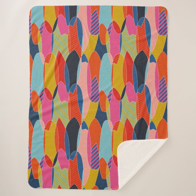 Manta Sherpa Surfboards de colores (Anverso)