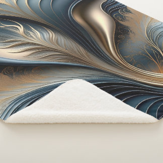 Manta Sherpa Susurro Esmeralda - Arte abstracto Verde azulado y