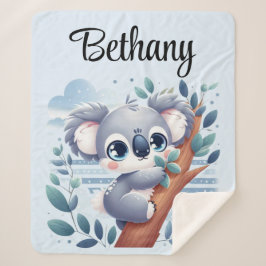 Manta Sherpa Sweet Baby Koala - Sherpa Blanket
