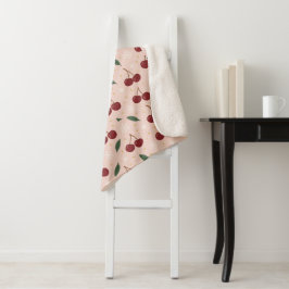 Manta Sherpa 🍒🌸Sweet Cherry Blush Snow Collection